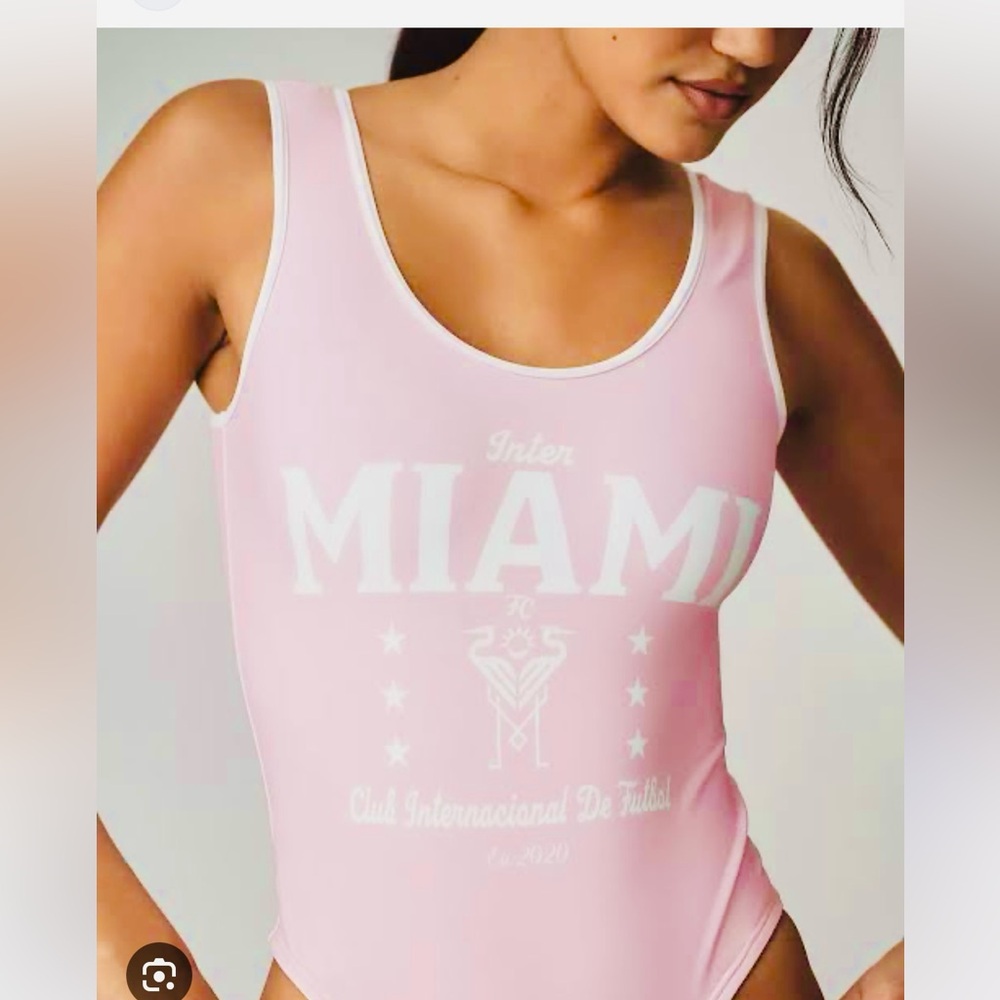Anthropologie Wild Collective Miami Pink Bodysuit Top S $80 - Picture 3 of 5